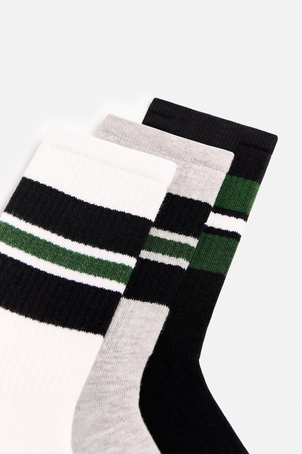 PACK OF 3 STRIPED SOCKS - Zara фото 3