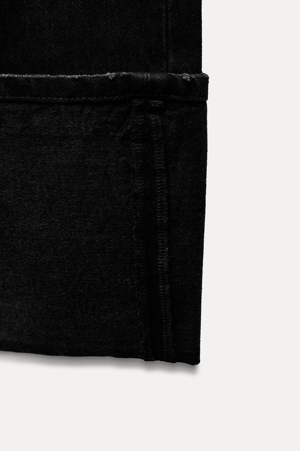 HIGH-WAIST TRF STOVE PIPE FOLDED JEANS - Zara фото 27