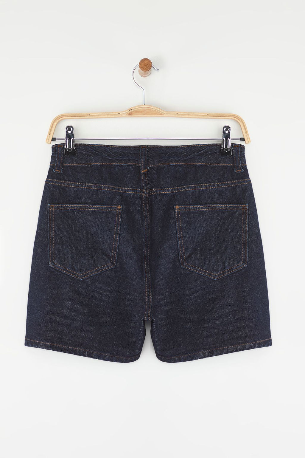 TRENDYOLMILLA Koyu Mavi Tasl? Denim Sort TWOSS25SR00102  фото 7