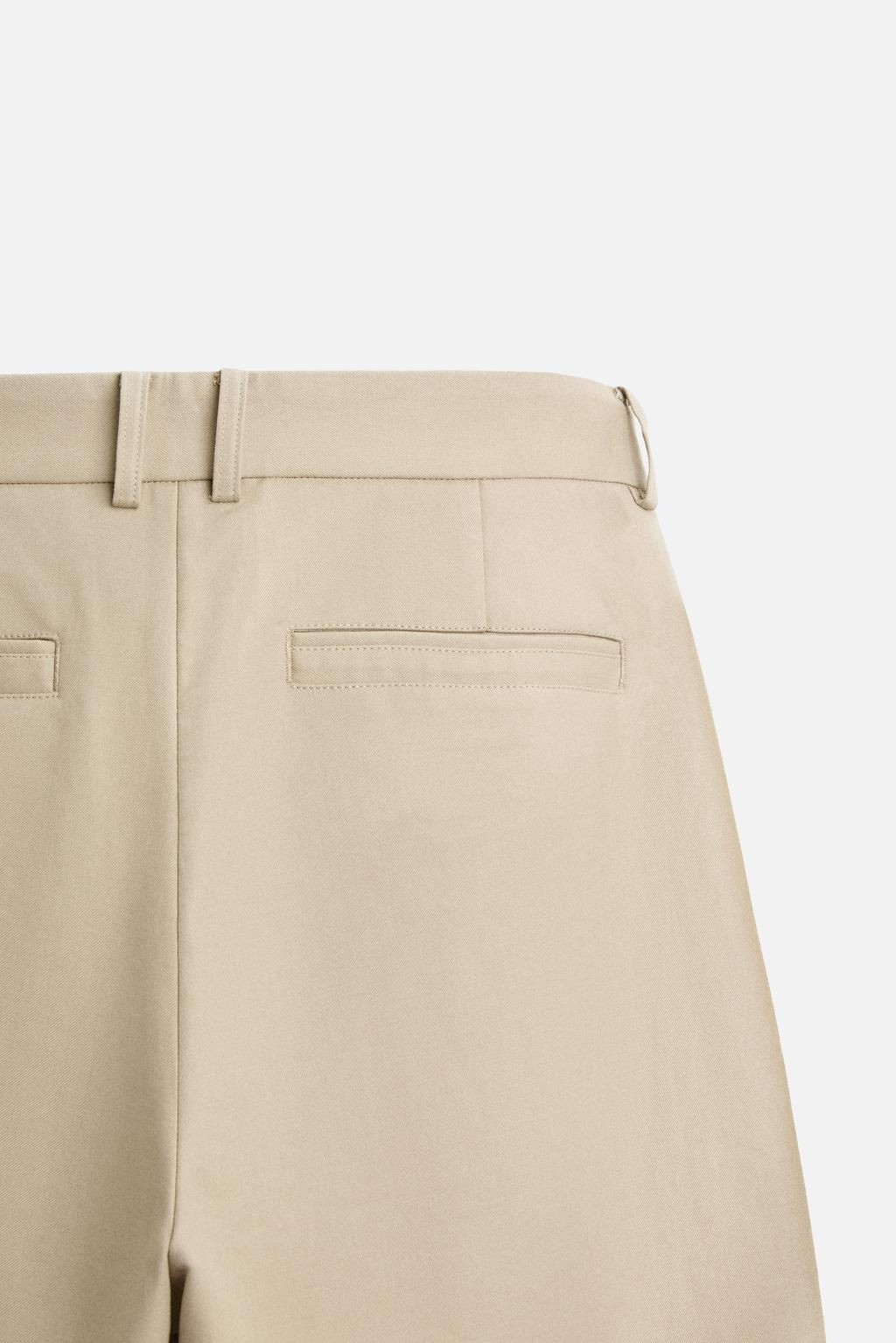 STRAIGHT-LEG PLEATED TROUSERS - Zara фото 9