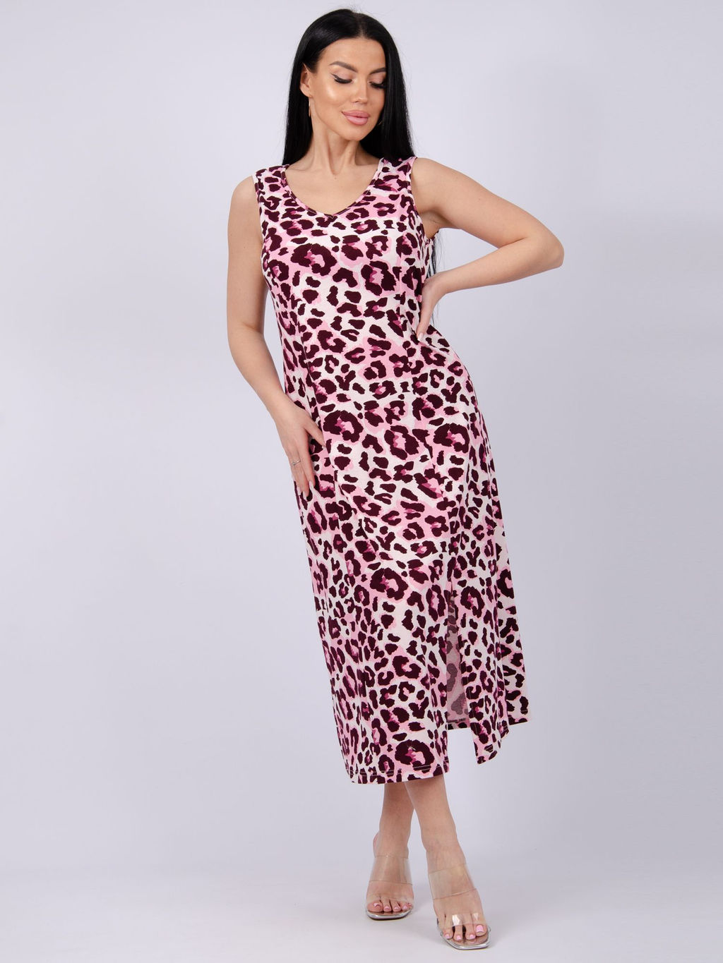 Туника Небо розовая, трикотаж - Малина фото 13