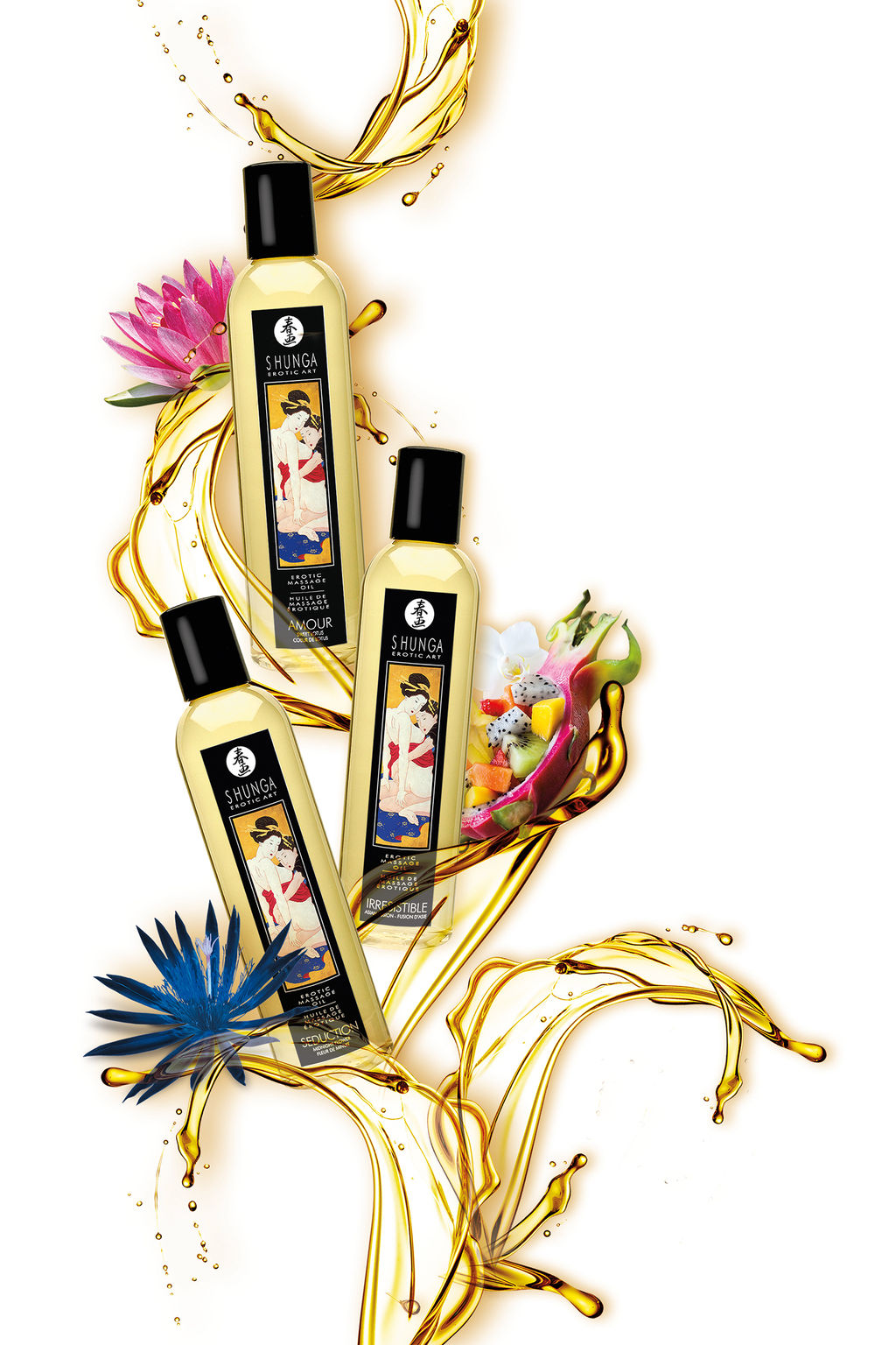 Масло для массажа Shunga Amour Sweet Lotus, возбуждающее, 240 мл