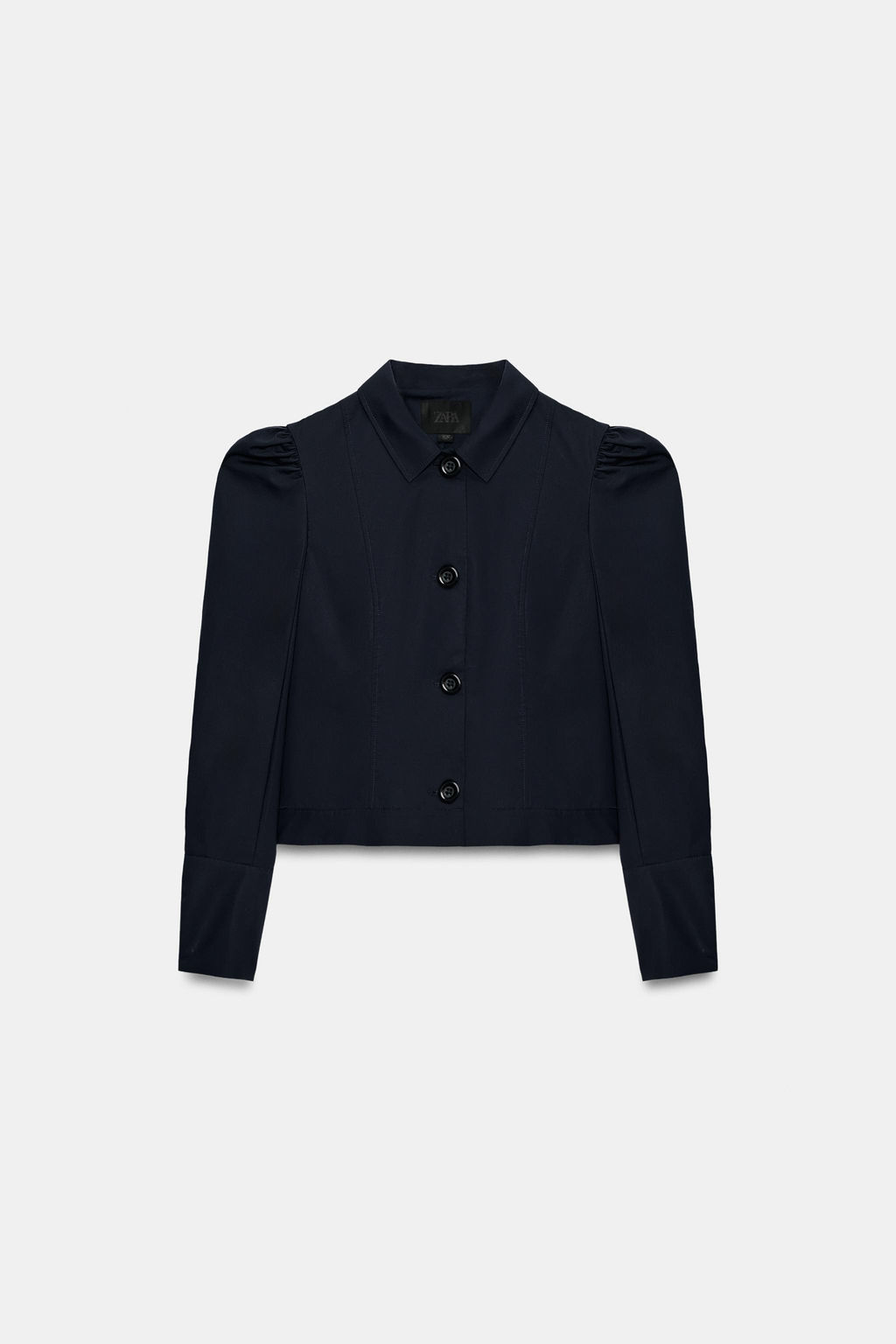BLAZER CORTA FRUNCES HOMBRO / Azul - Zara фото 5