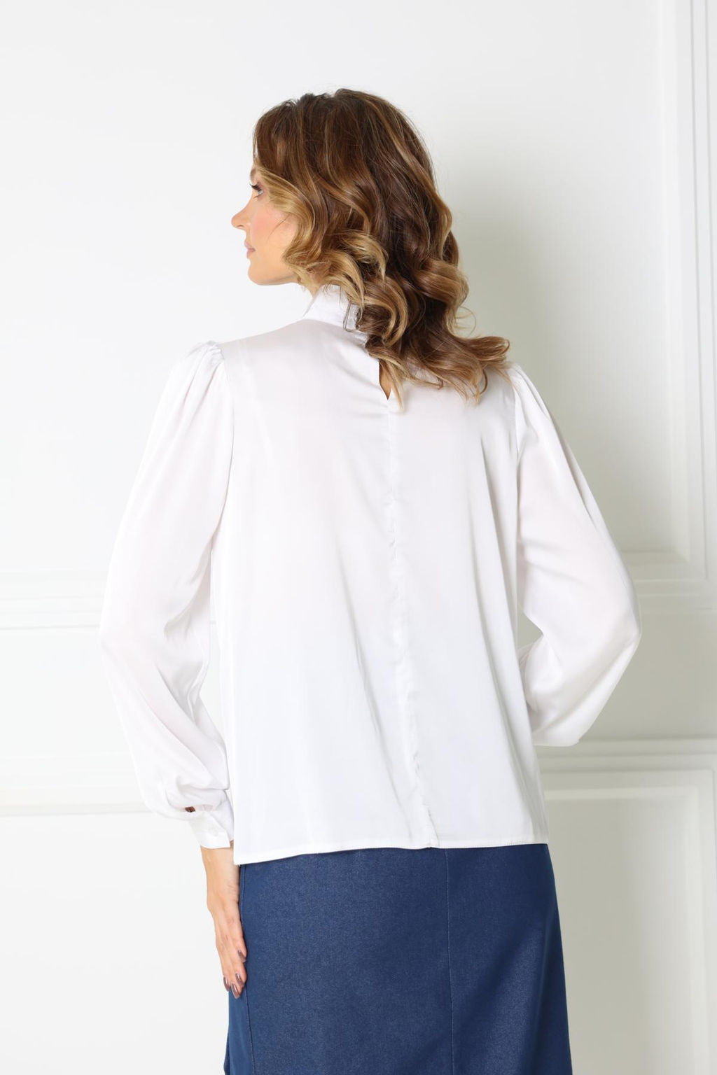 Шелковая блуза с длинным рукавом - Looklikecat фото 3