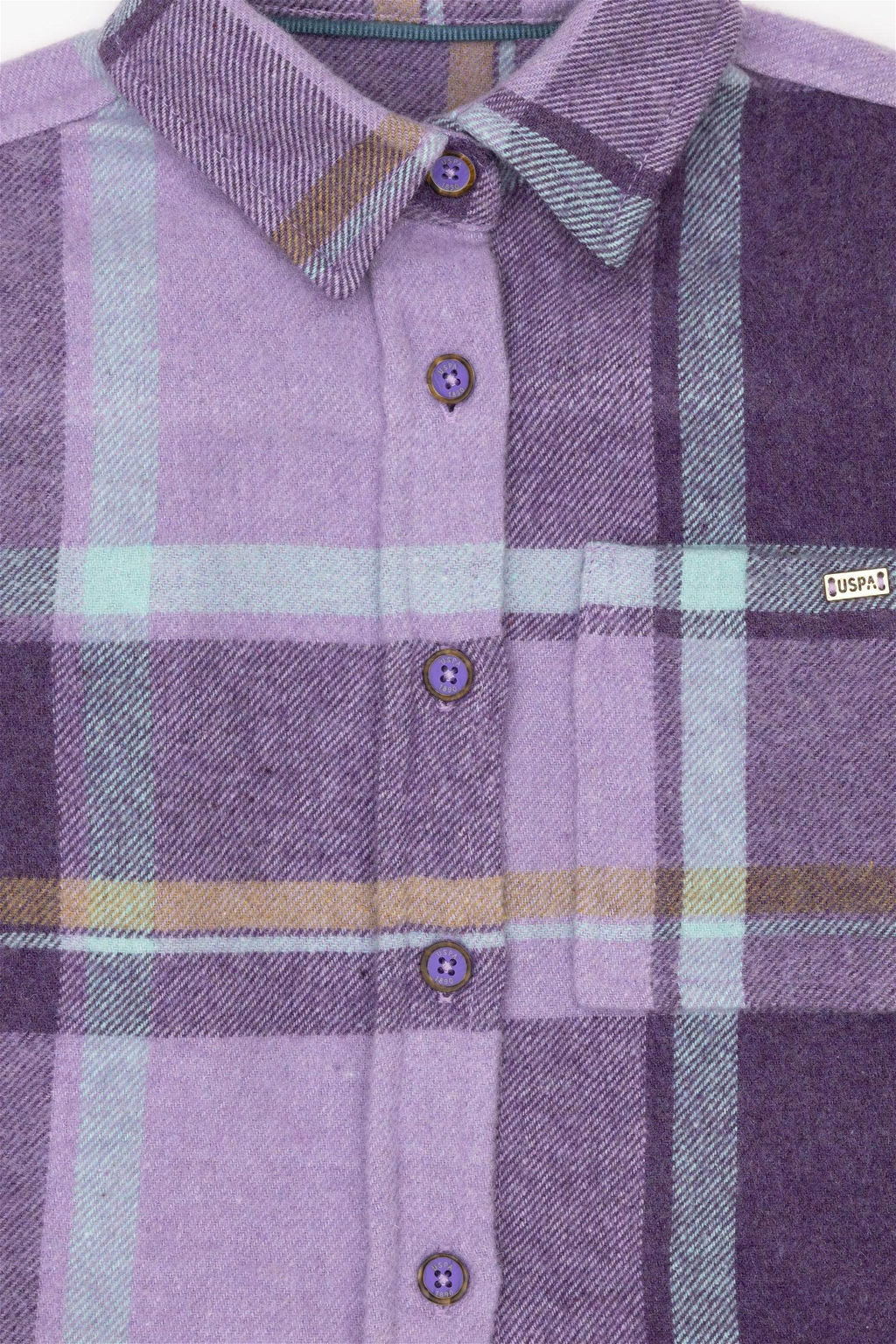 Фиолетовая рубашка с длинным рукавом для девочки - U.s. polo assn фото 9