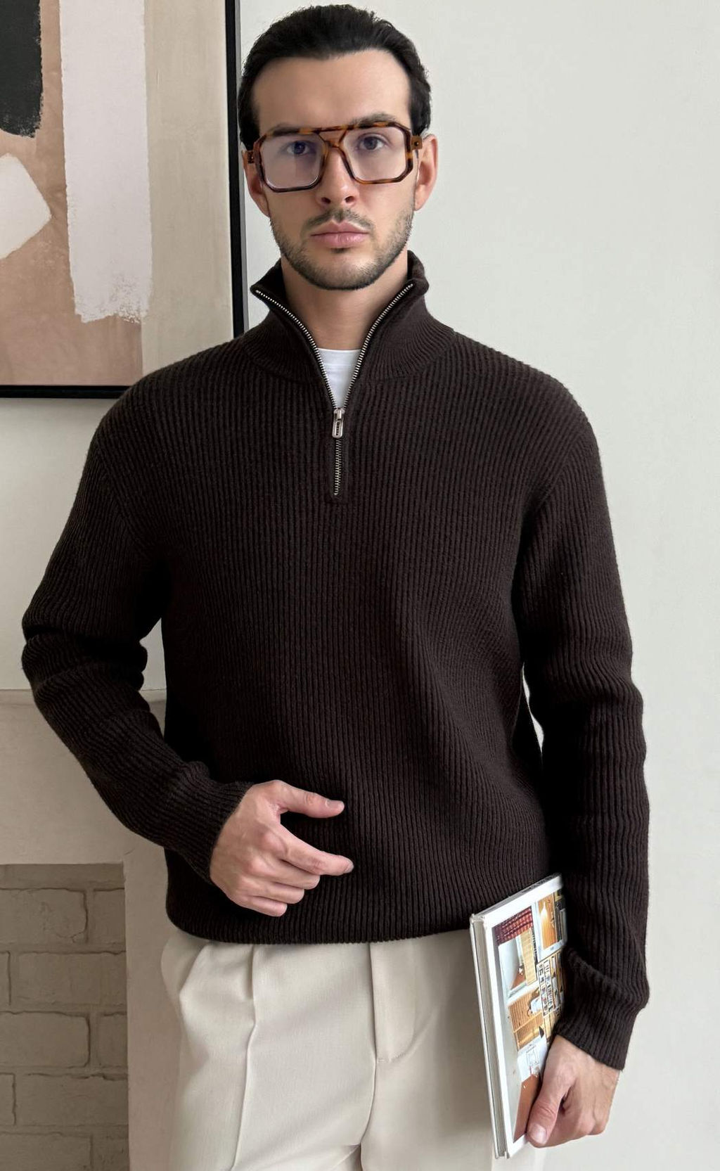 Джемпер F310-0515 brown - Fine joyce фото 2