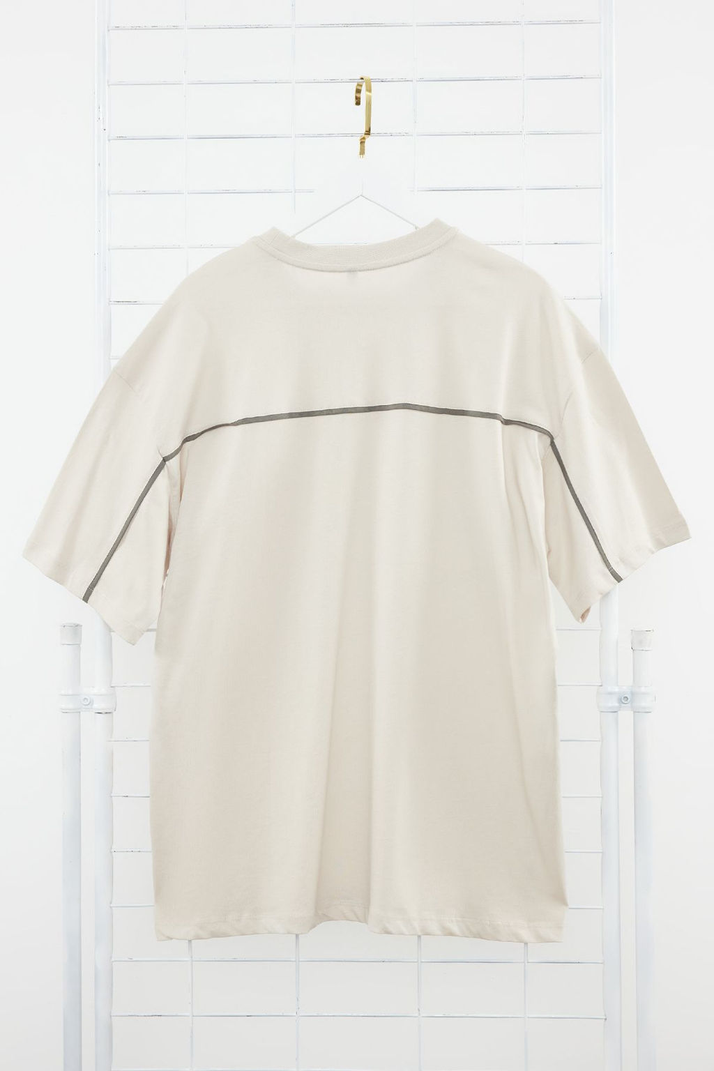 Tas Oversize/Genis More Sustainable Kontrast Biyeli %100 Pamuklu Organik T-shirt TMNSS24TS00180 - Trendyolmilla фото 5