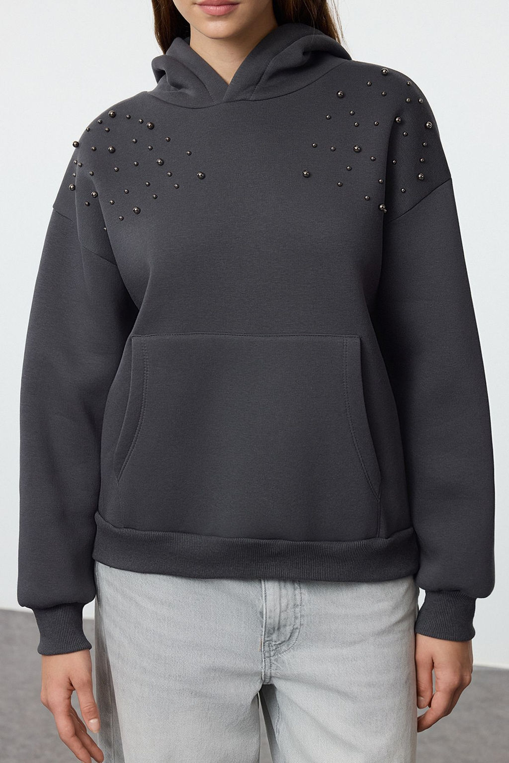 TRENDYOLMILLA Antrasit Orme Sweatshirt TWOAW25SW00137 фото 4