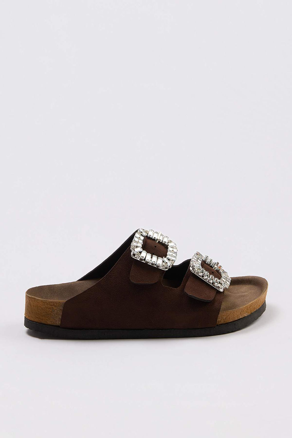Trendyol Shoes Vizon Tas Aksesuar Detayl? Cift Tokal? Kad?n Terlik TAKSS24TE00002 - Trendyolmilla фото 16