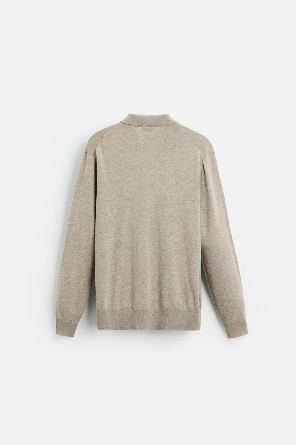 TEXTURED COTTON KNIT POLO SHIRT - Zara фото 7
