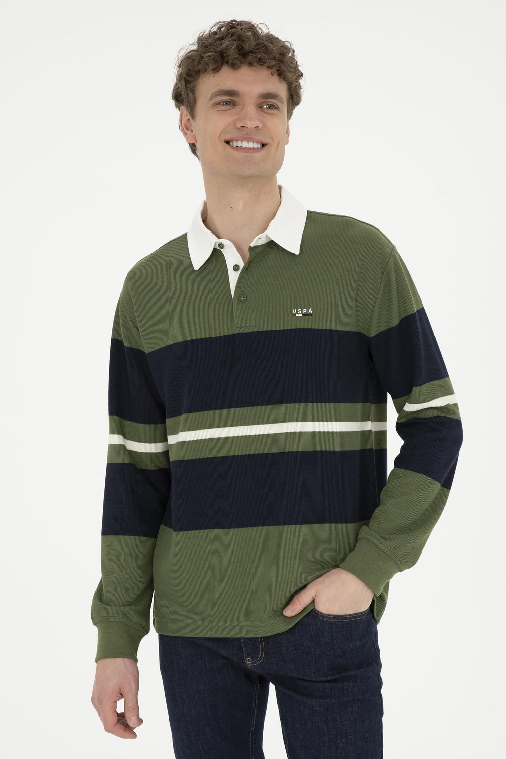 U. S. Polo Assn / Мужской зеленый свитшот - U.s. polo assn фото 3