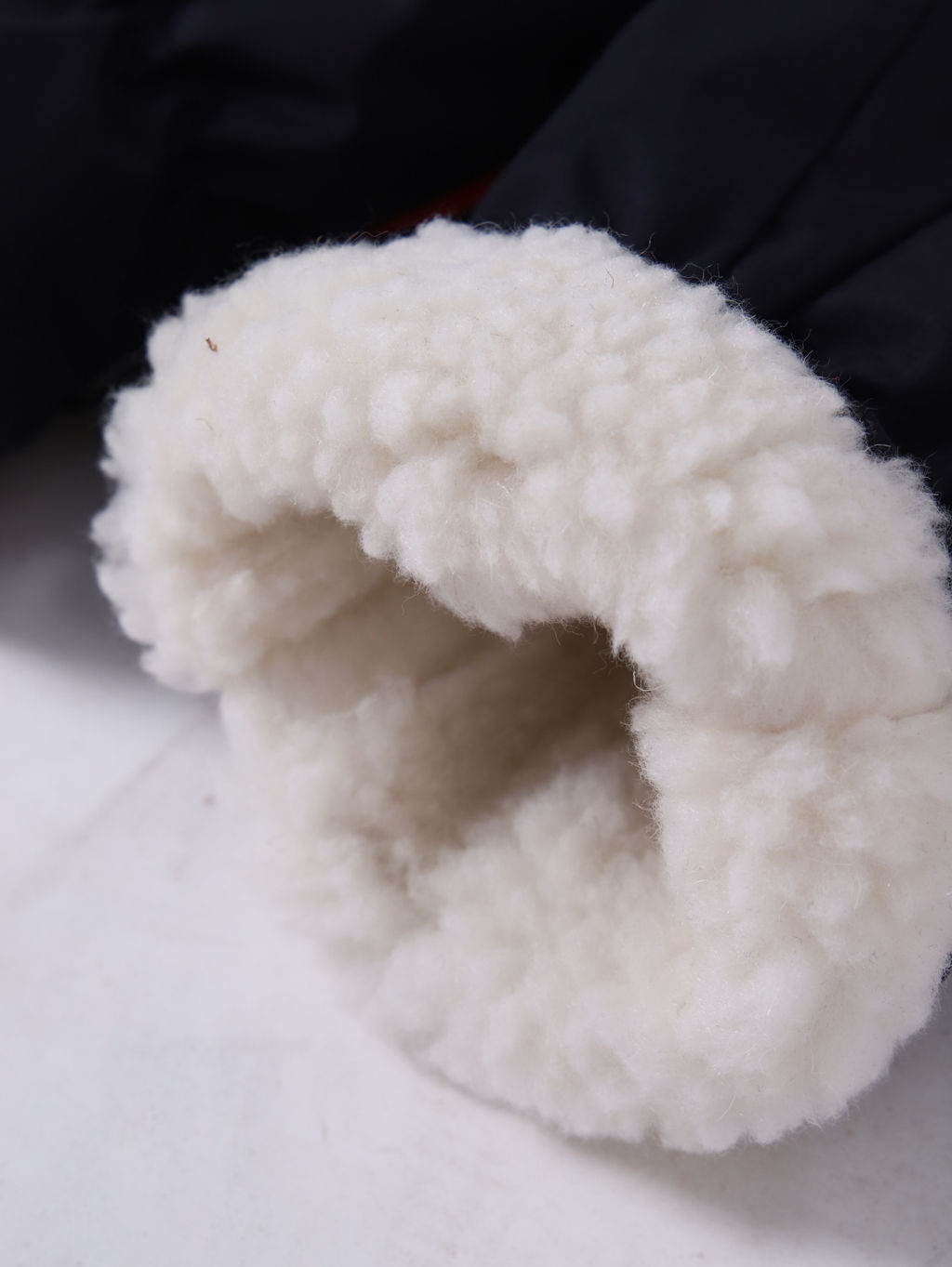 Варежки с мехом синий