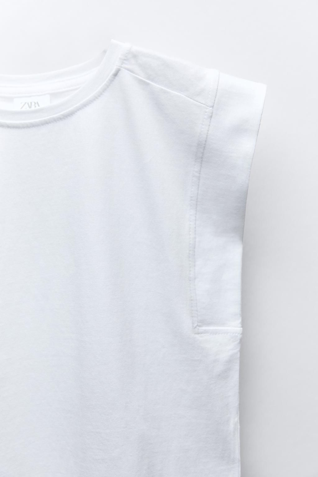 PLAIN T-SHIRT WITH TAB - Zara фото 3