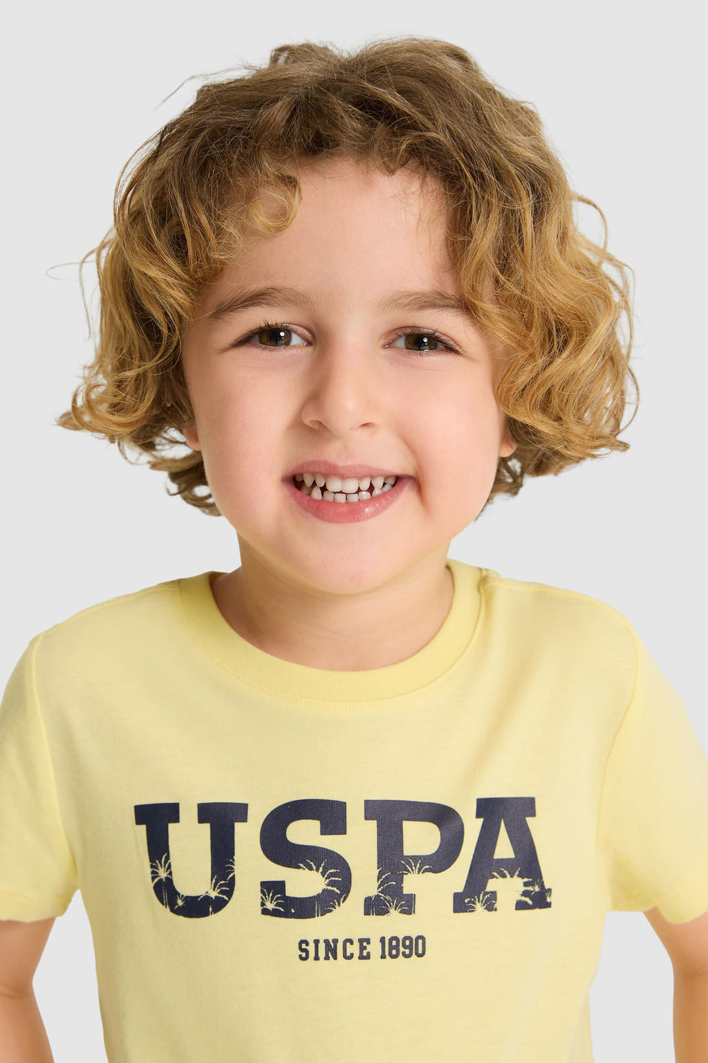 Erkek _ocuk A__k Sar_ Bisiklet Yaka Basic Ti__rt - U.s. polo assn фото 2