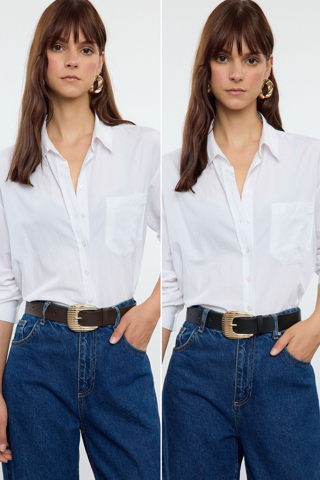 Siyah-Kahverengi Tokal? 2li Paket Deri Gorunumlu TWOAW25KE00005