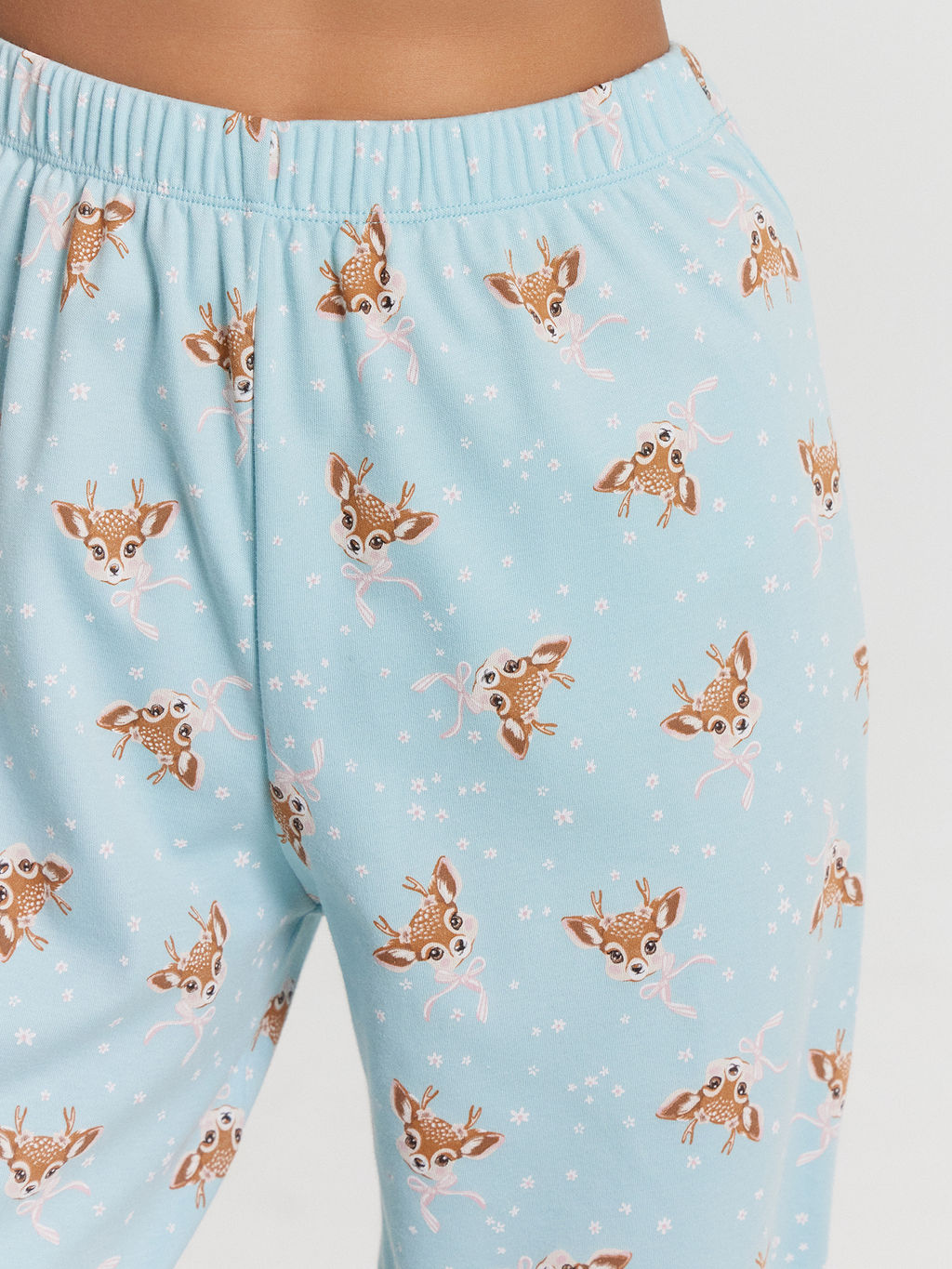 Пижама женская голубая с принтом Wild mood тихая вода +оленята с бантиками 592514 - Mark formelle фото 7