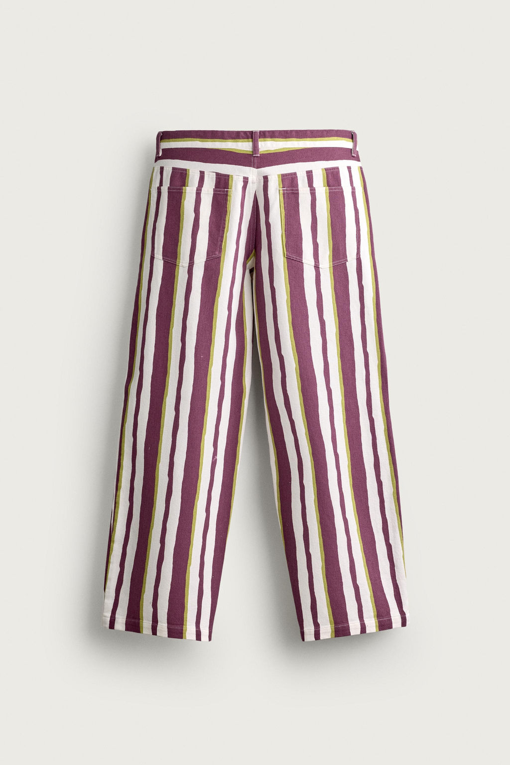 PANTAL?N STRAIGHT FIT RAYAS / Morado - Zara фото 7