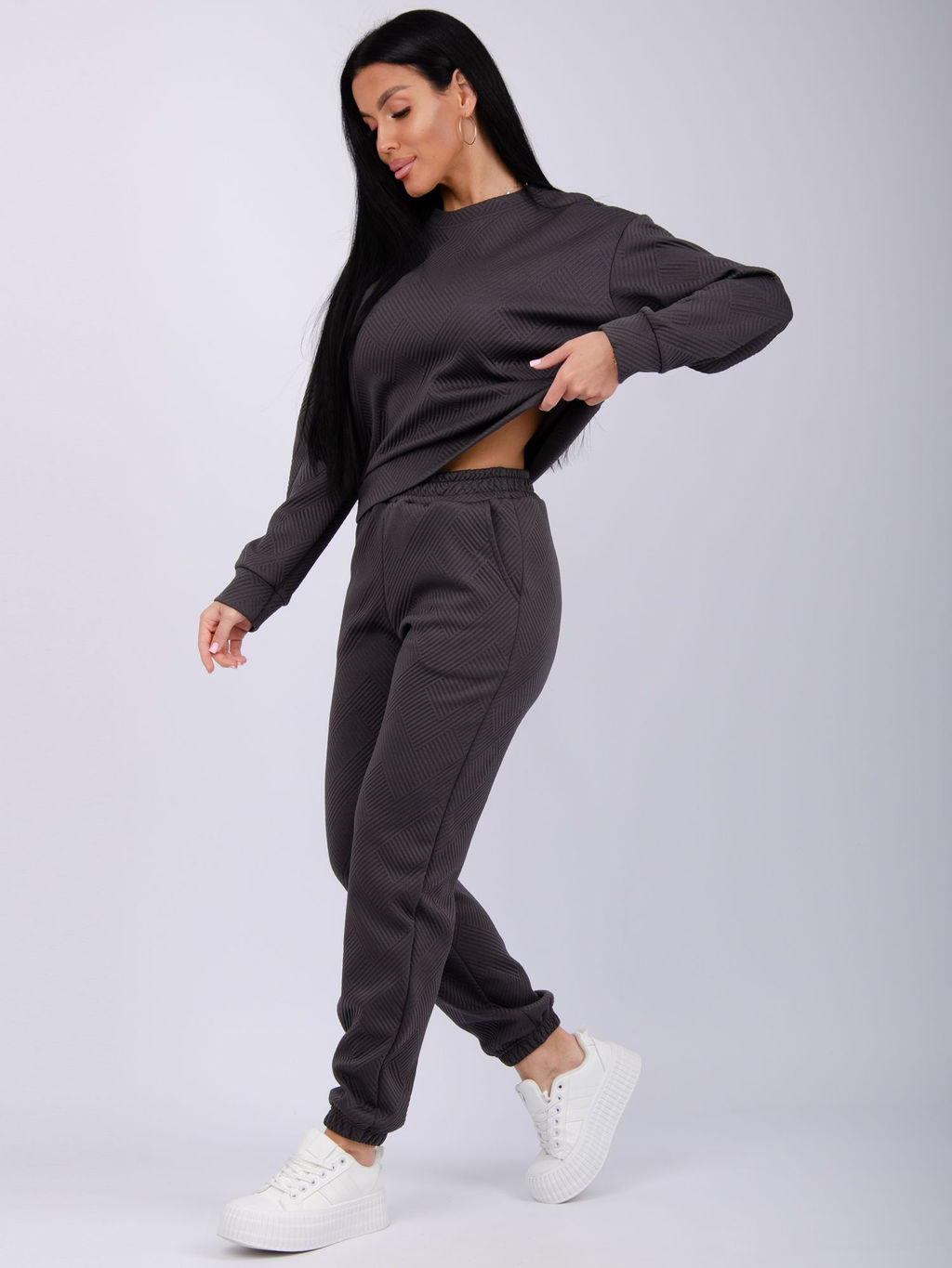 Костюм Богема 3, жаккард - Малина фото 59