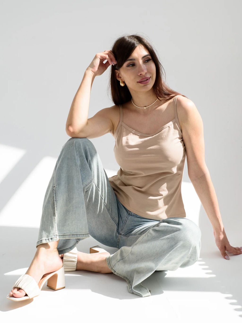 94% ХЛОПОК + 6% ЛАЙКРА Майка женская - Оптима фото 12