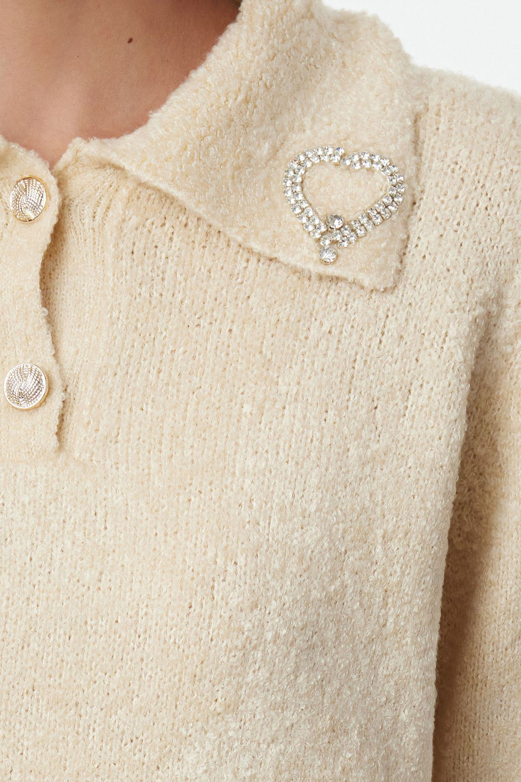 Tas Yumusak Dokulu Brons Detayl? Triko Kazak TWOAW25KZ00246 - Trendyolmilla фото 4