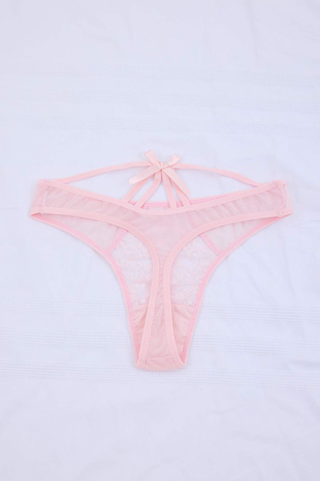 TRENDYOLMILLA Siyah Dantelli Tul ve Fiyonk Detayl? Tanga Orme Kulot THMSS24KU00037  фото 13