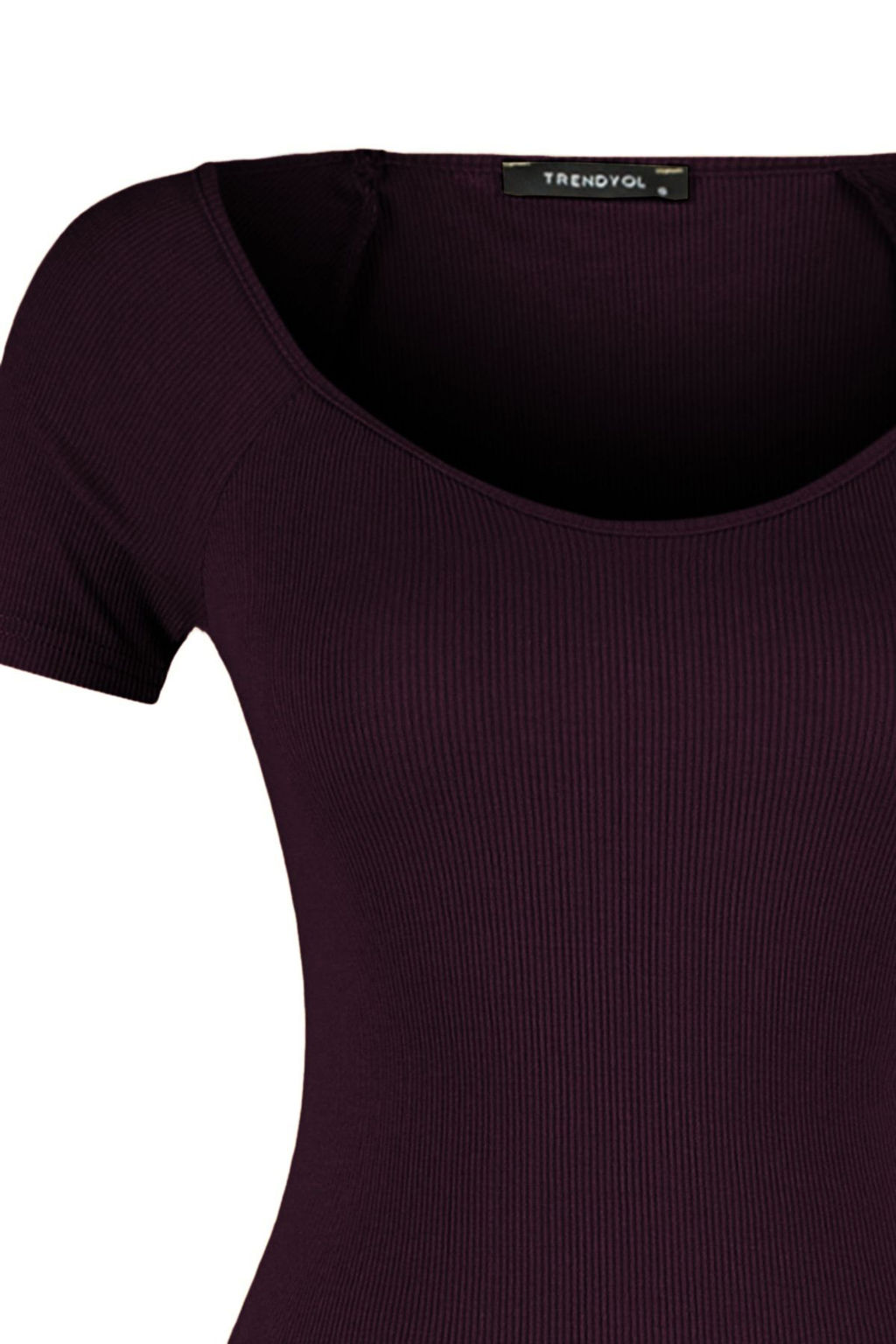 Murdum Fitted/Vucuda Oturan Fitilli Pamuk Esnek Orme Bluz TWOSS21BZ0579