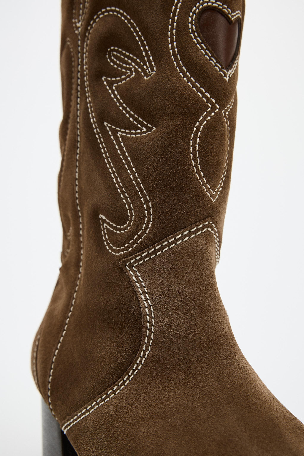 LEATHER EMBROIDERED BOOTS - Zara фото 8