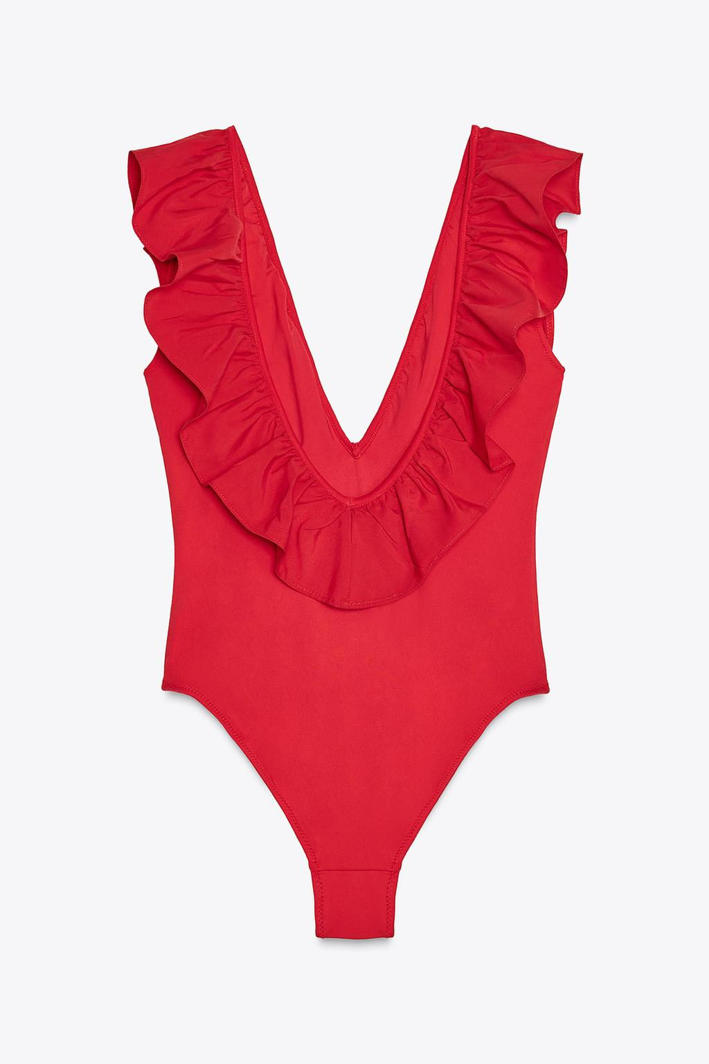 RUFFLED SWIMSUIT - Zara фото 6
