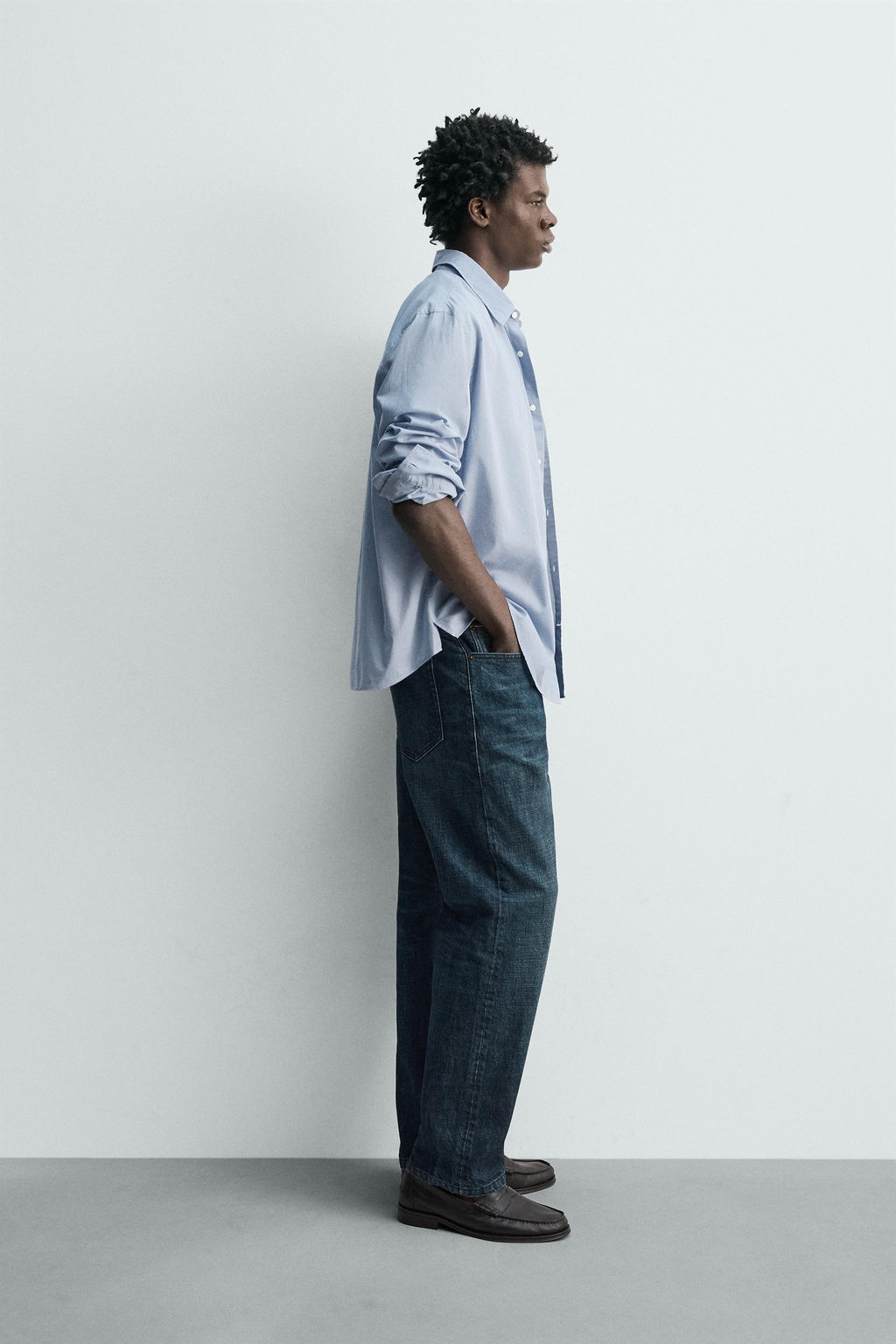 CAMISA VOILE ALGOD?N / Celeste - Zara фото 4