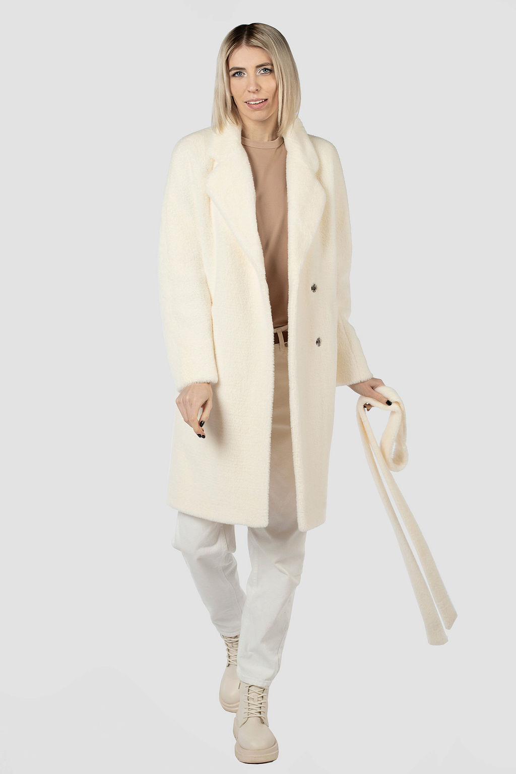 Пальто женское демисезонное (пояс) - El podio фото 15