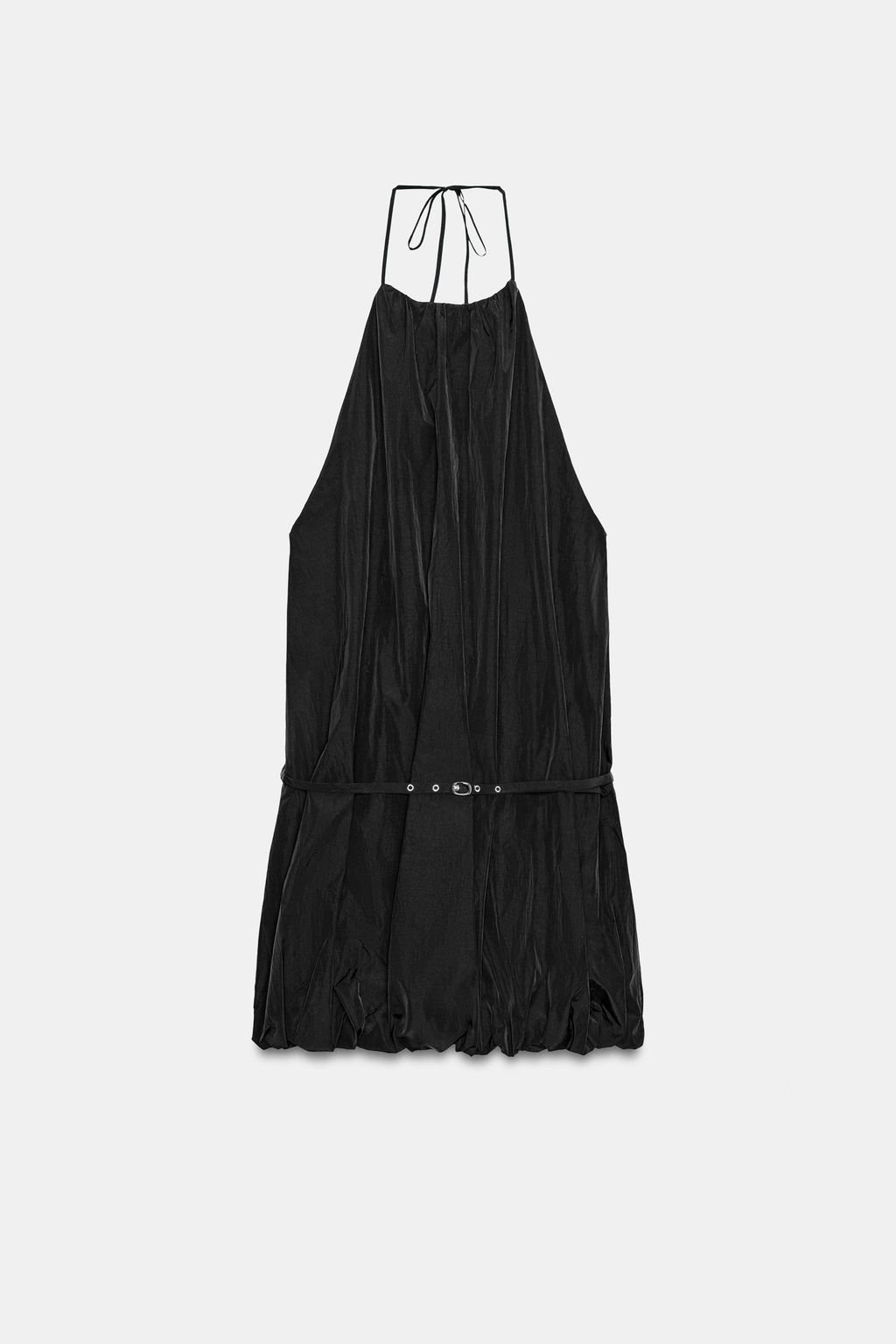 VESTIDO HALTER GLOBO / Negro - Zara фото 5