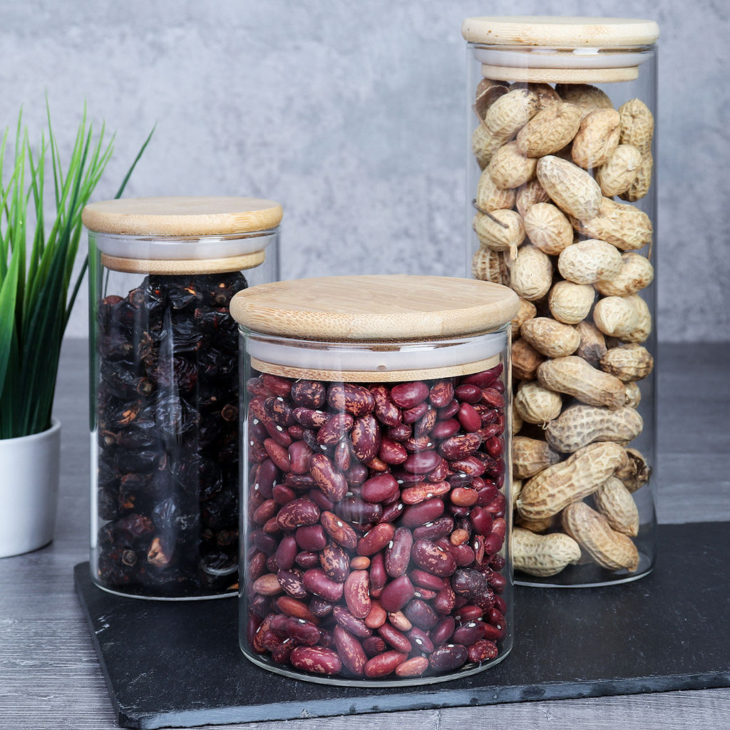 Банка для сыпучих бамбуковая крышка d-65/180 мм 550 мл /GT-35-118/уп120/ - Галеонтрейд фото 13