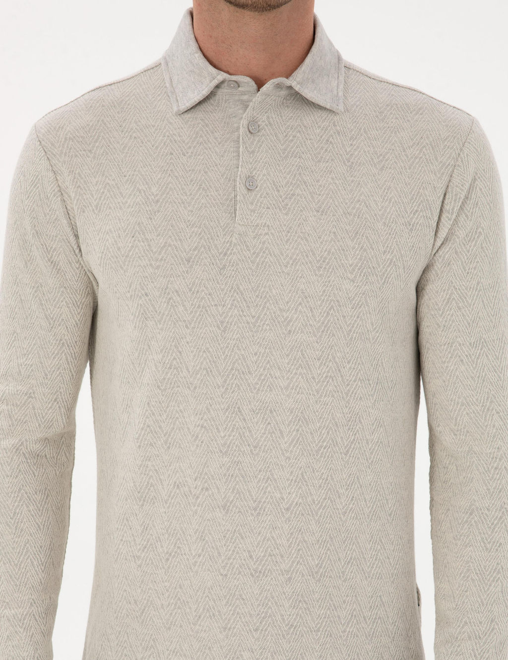 Ta_ Regular Fit Pamuk Kar___ml_ Polo Yaka Sweatshirt