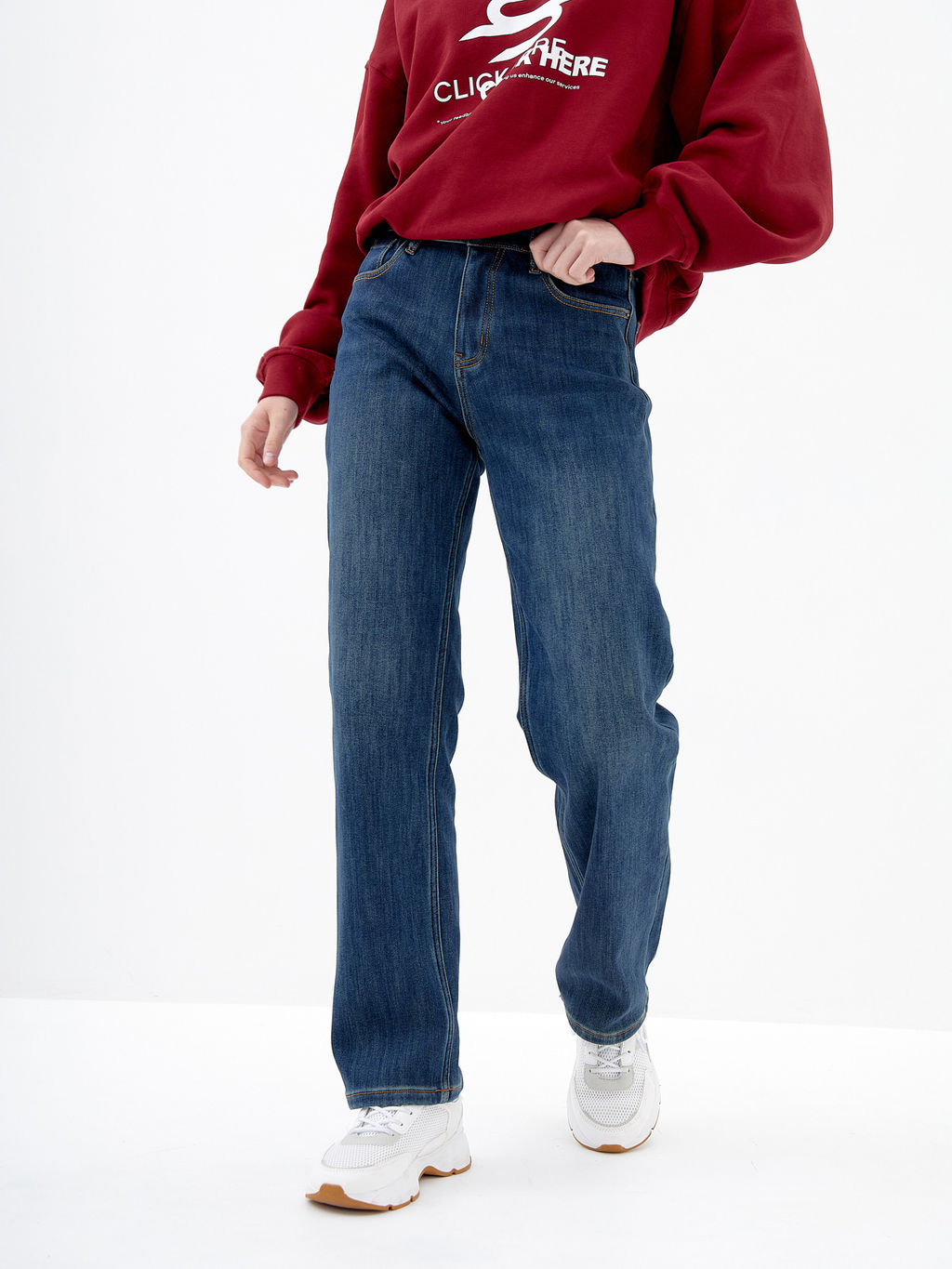 Утепленные Женские Джинсы Прямые - Mossmore фото 11