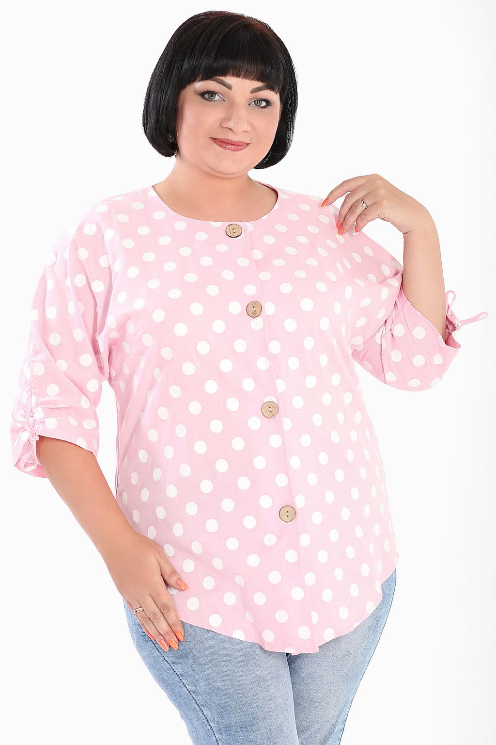 Пыльник розовый в горох