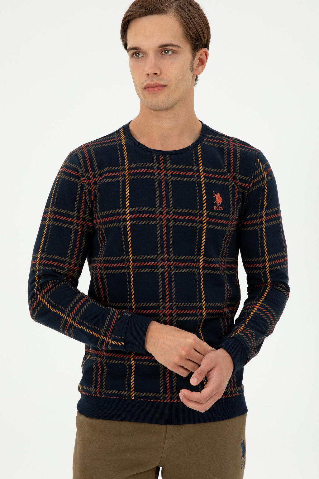 Мужской темно-синий свитшот - U.s. polo assn фото 3