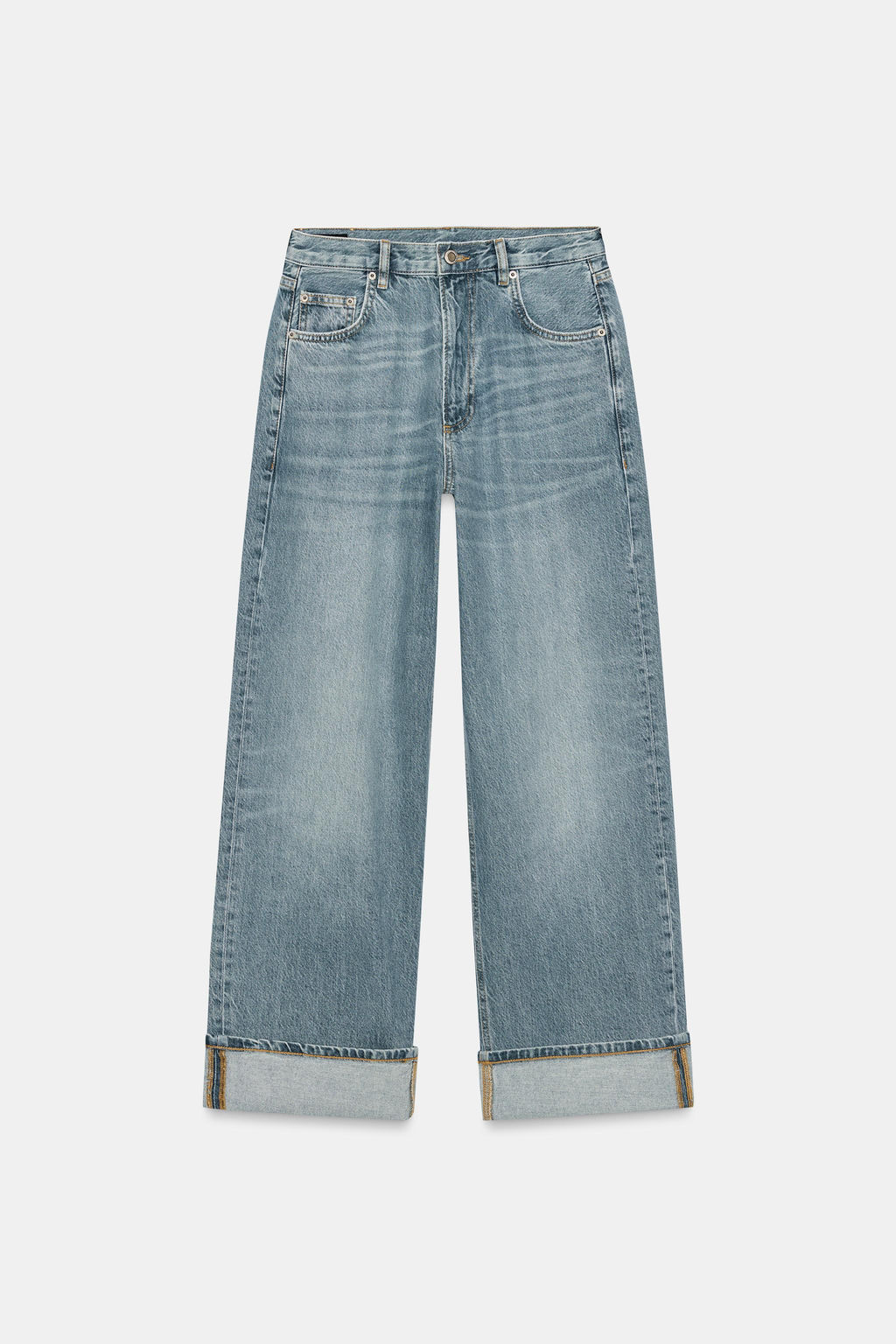 ZW COLLECTION BAGGY MID-WAIST JEANS