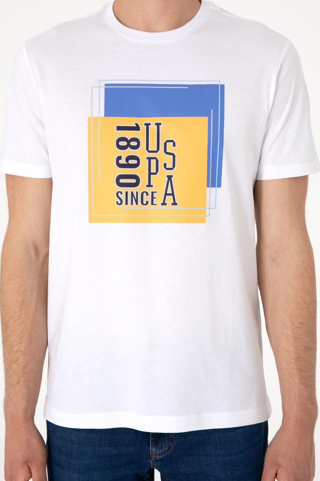 Erkek Regular Fit Bisiklet Yaka Beyaz Ti__rt Sepette S_rpriz _ndirim - U.s. polo assn фото 6