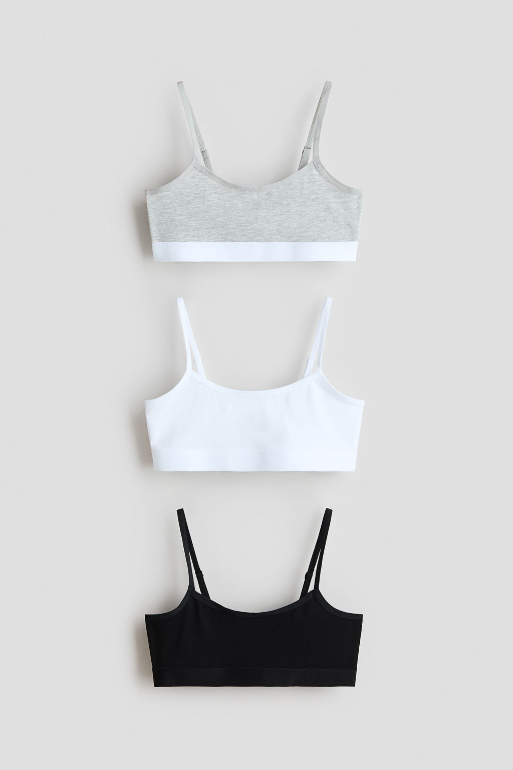 Pack de 3 crop tops de algod?n