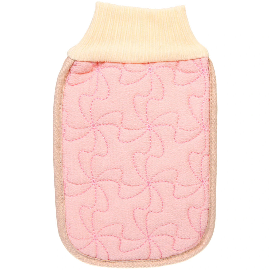 Цена за 2шт. Мочалка - варежка для тела жёсткая "Premium - Lavita", цвет светло - розовый, 14*24см (ZIP пакет)