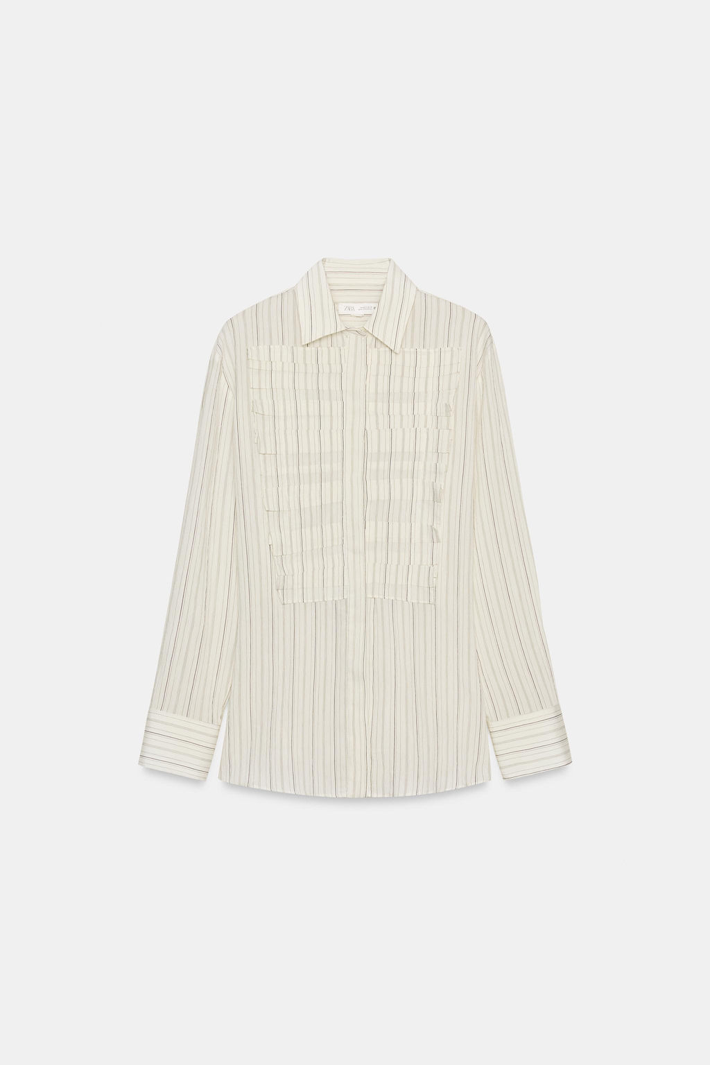 STRIPED PLEATED SHIRT ZW COLLECTION LIMITED EDITION - Zara фото 8