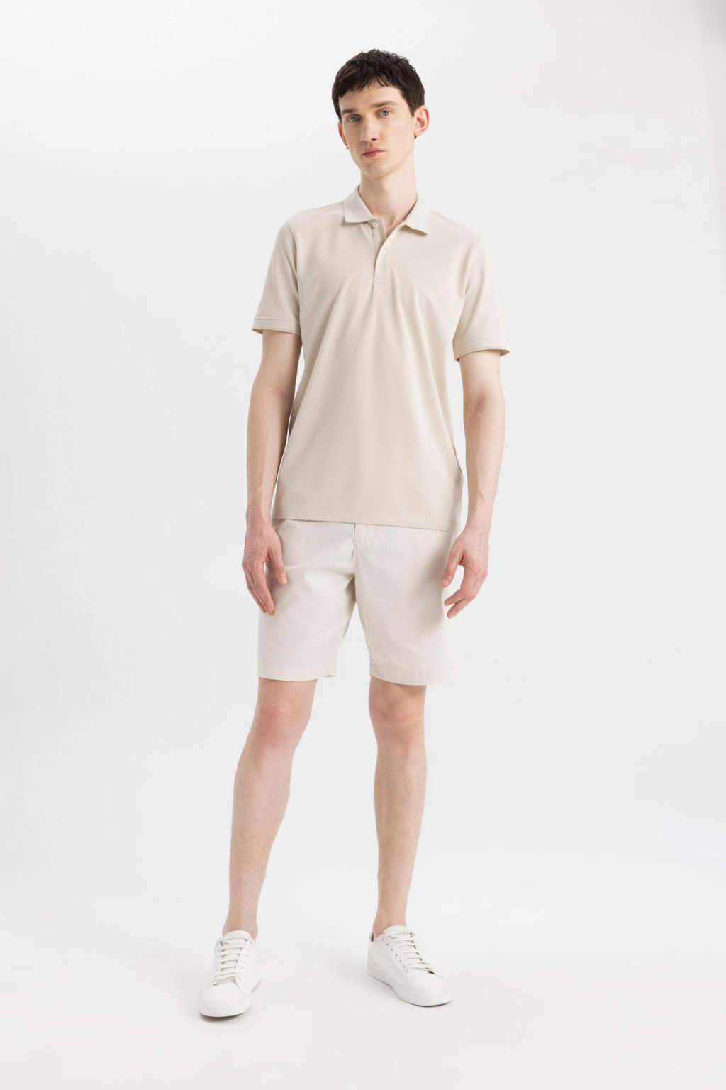 Regular Fit Gabardin Bermuda Sort - Defacto фото 3