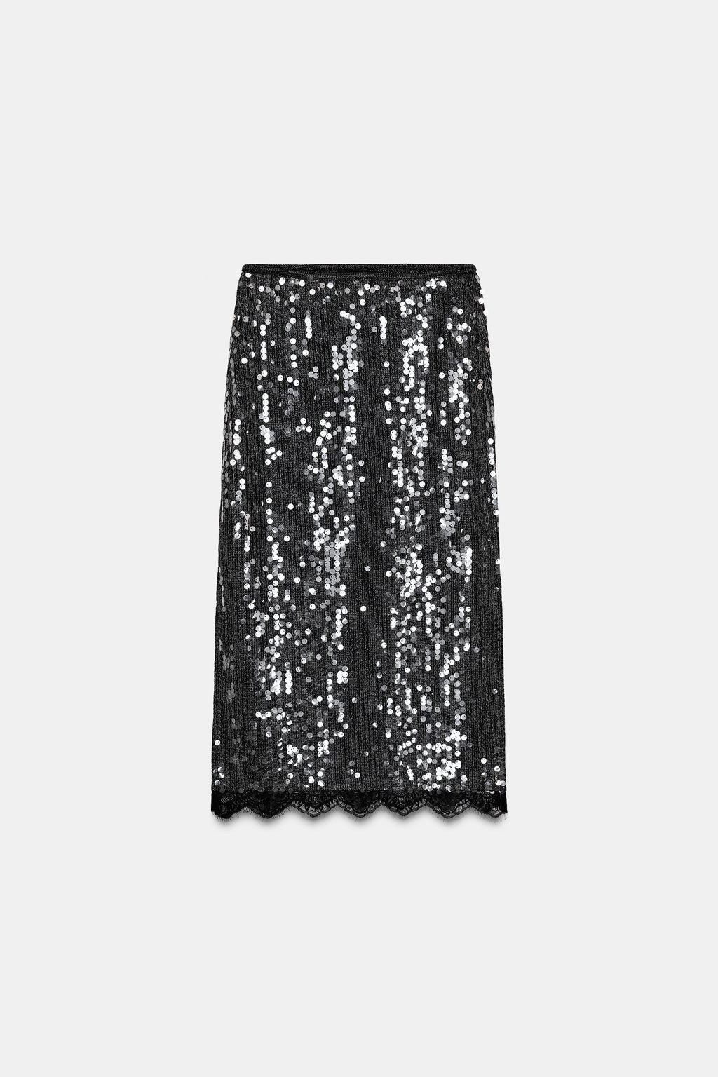 ZW COLLECTION SEQUIN LACE SKIRT - Zara фото 7