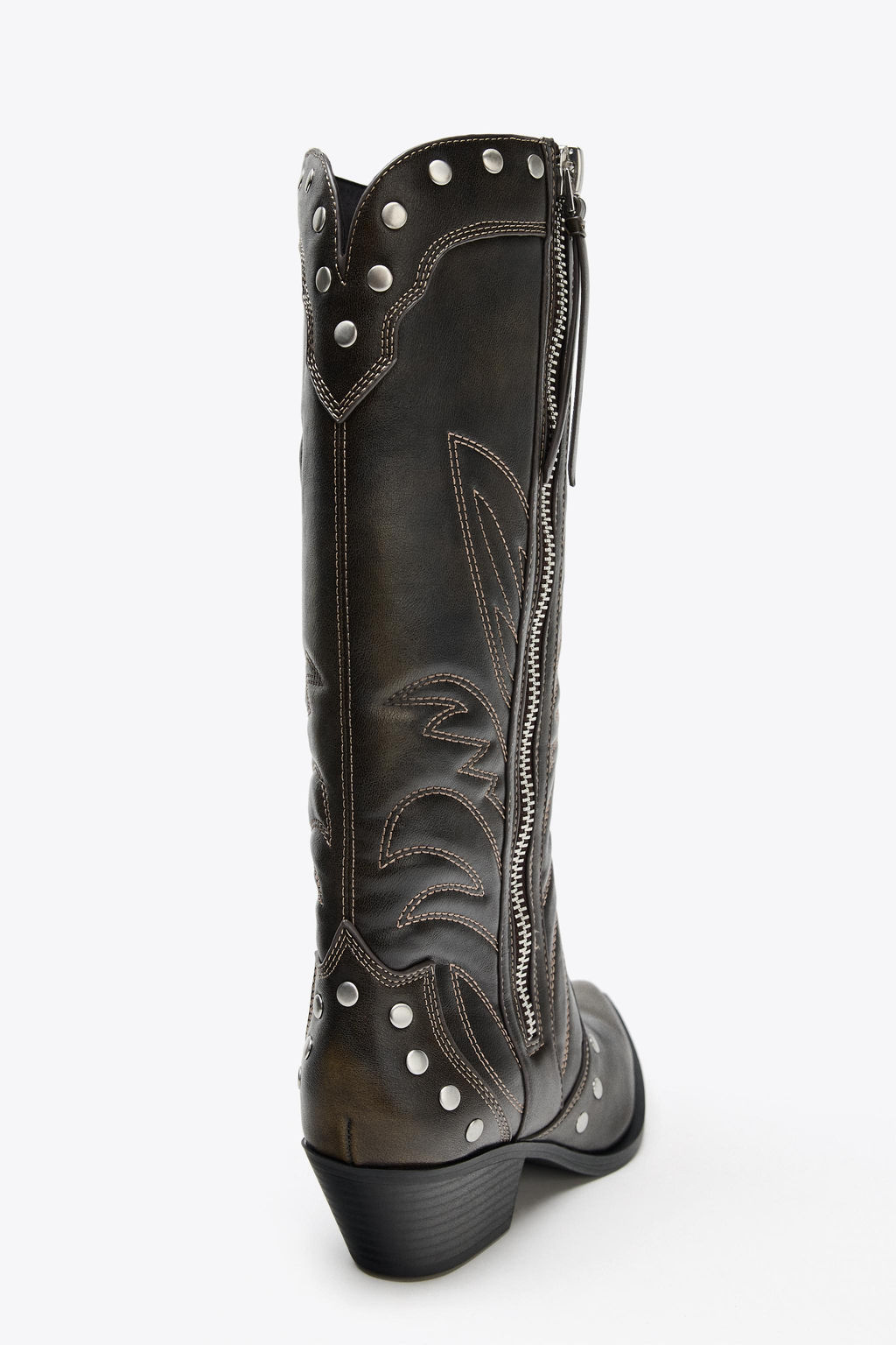 COWBOY STUDDED BOOTS - Zara фото 19