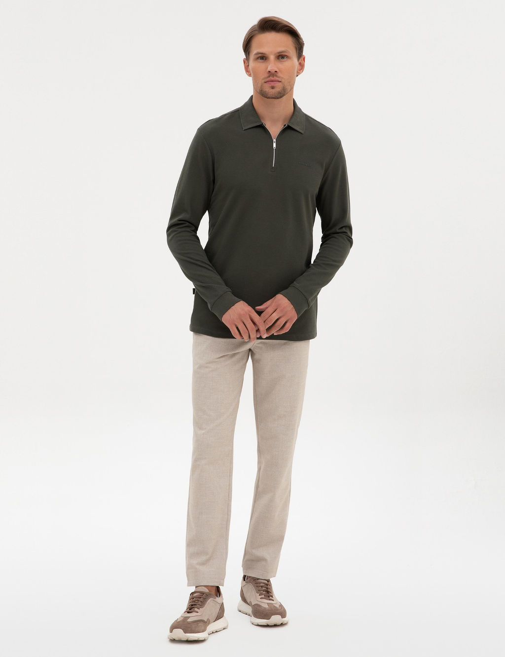 Bej Ex. Slim Fit Kuma_ Pantolon