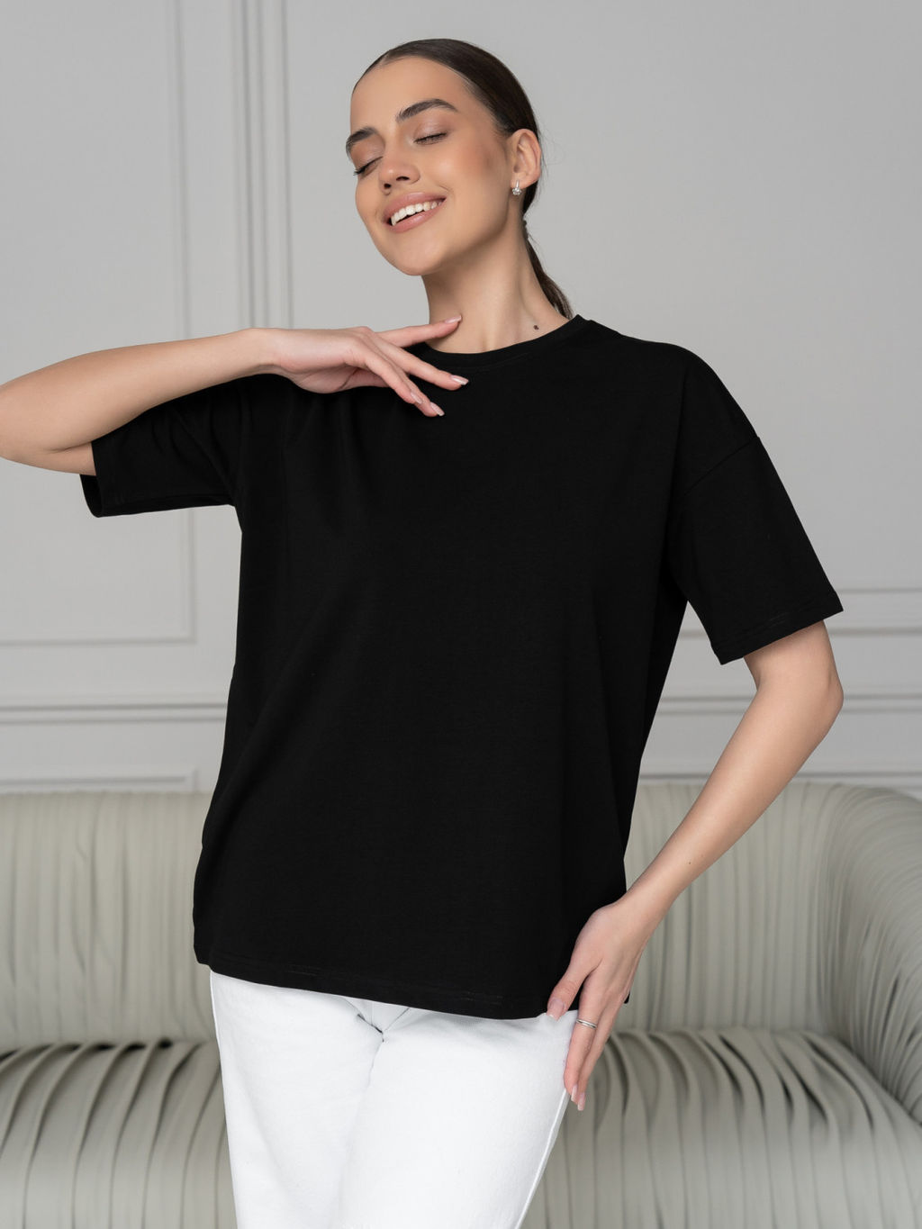 Футболка унисекс Оверсайз, цв. Черный