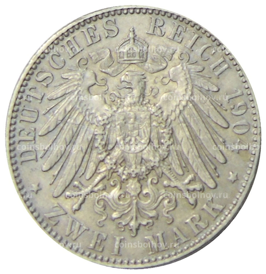 2 марки 1904 года Е Германия (Саксония)