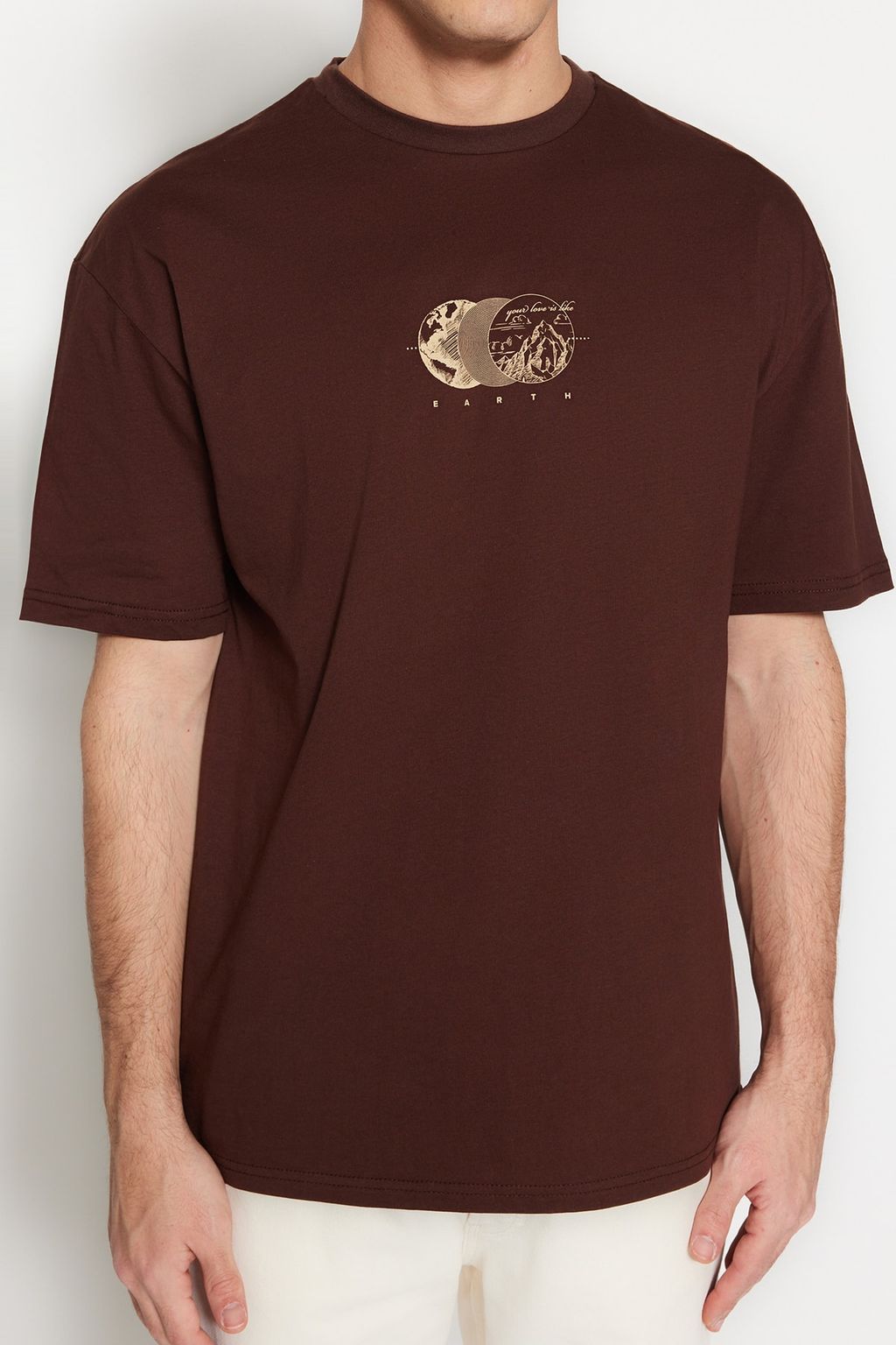 TRENDYOL MAN Siyah Oversize/Genis Kesim Bask?l? %100 Pamuklu T-Shirt TMNSS23TS00261 - Trendyolmilla фото 12