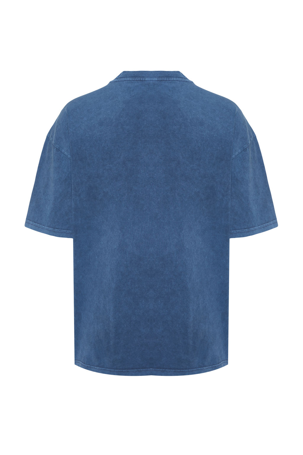 Indigo Oversize/Genis Kesim Dikisli Etiketli Soluk Efektli %100 Pamuk T-Shirt TMNSS24TS00005 - Trendyolmilla фото 9