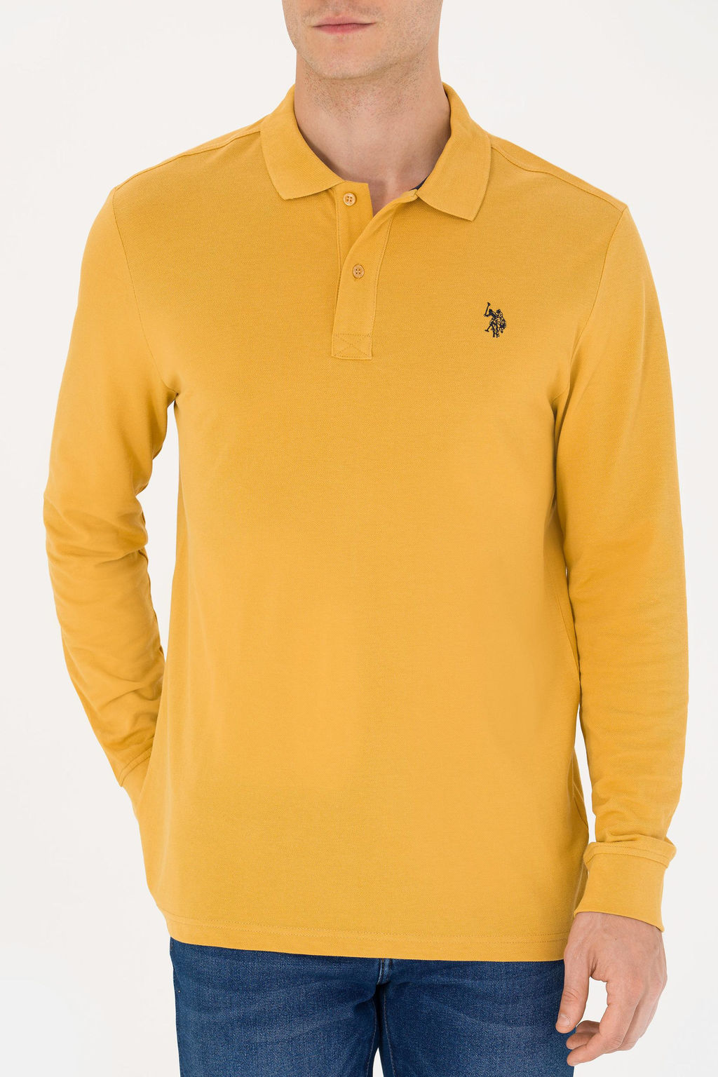 Мужской горчичный базовый свитшот Неожиданная скидка в корзине - U.s. polo assn фото 13